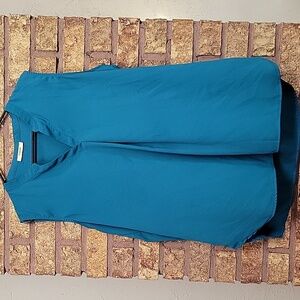 Timeson Teal Sleeveless V Neck Blouse Size XL